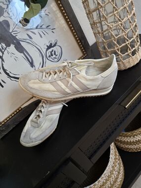 Adidas Women's SL 72 OG sneakers off white wonder taupe 8 vintage nylon suede